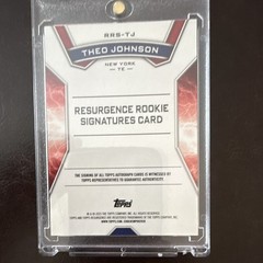 Topps 2024 Resurgence Theo Johnson Resurgence Rookie Signatures Auto #RRS-TJ RC