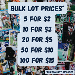 New England Patriots Bulk Team Lots – Stars, HOF, Rookies, from 1980 to present