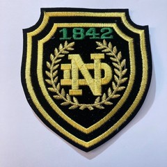 UNIVERSITY OF NOTRE DAME (est. 1842) Embroidered Sew-On Crest Logo Patch