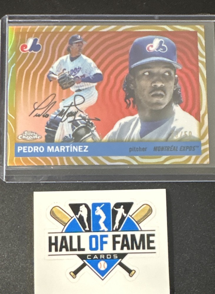 2025 Topps Chrome Platinum Anniversary Pedro Martinez Gold Vibrations #33/50