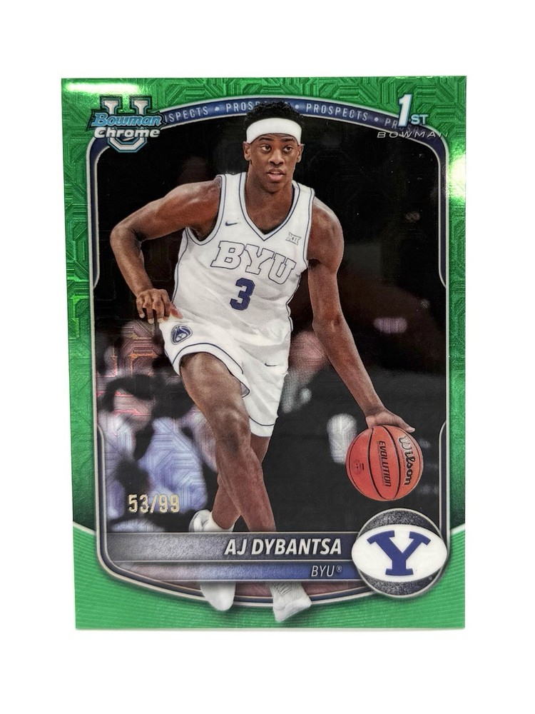2025-26 Bowman AJ Dybantsa Green Mojo Refractor /99 1st Bowman BCP-1 – #1 PICK