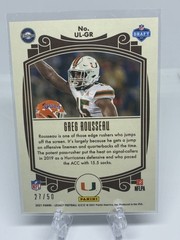 2021 Panini Legacy Under the Lights Ruby 27/50 Greg Rousseau Rookie RC ni4