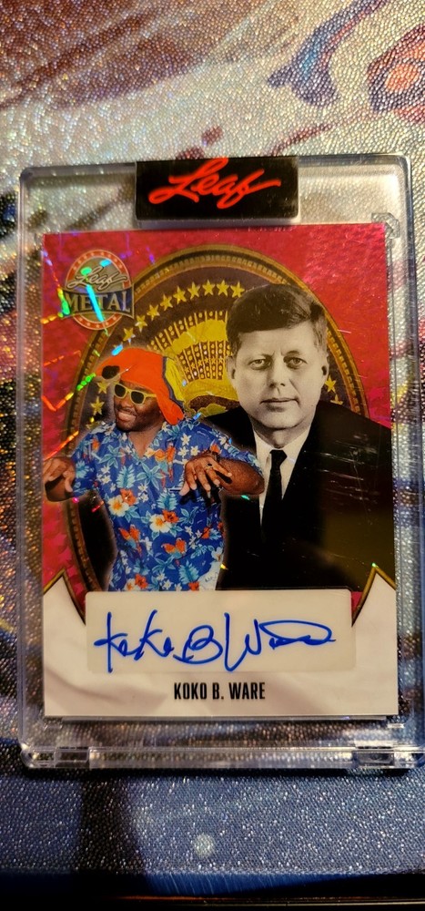 2026 Leaf Metal Presidents Day KOKO B. WARE 1/1 Auto Autograph John F. KENNEDY