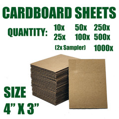 4×3 Cardboard Sheets 100x 250x 500x for Sports Cards MTG Corrugated Top Loaders