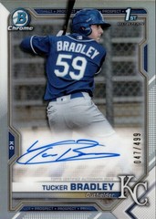 2021 Bowman Chrome #CPA-TB Tucker Bradley Prospect Auto Refractor #/499