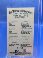 2022 Topps Allen & Ginter Chrome Tom Glavine #252 Mini Gold Refractor /50
