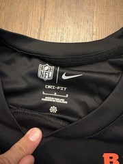 Nike Cincinnati Bengals Long Sleeve Shirt Dri Fit Black Orange NFL Mens Large