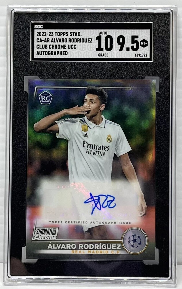 2023 Topps Chrome Stadium Club Alvaro Rodriguez Silver Auto CA-AR SGC 9.5 /10