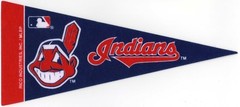 CLEVELAND INDIANS (GUARDIANS) BASEBALL TEAM SOUVENIR~9&Prime; MINI CHIEF WAHOO PENNANT
