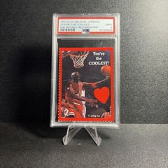 91 MICHAEL JORDAN Cleo VALENTINE Red YOU&rsquo;RE THE COOL PSA 9 – LOW POP (1 PSA 10)