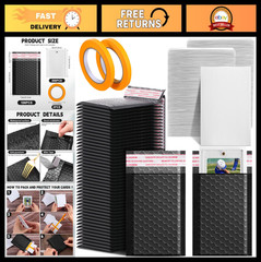 302 Pcs Trading Card Shipping Protector Set – 200 Precut Inserts, 100 Bubble Mai