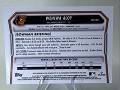 2026 Bowman Chrome Wehiwa Aloy On-Card 1st Auto Speckle Refractor 232/299