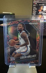 CASON WALLACE 2024-25 PANINI PRIZM BLACK SNAKESKIN SSP OKC THUNDER