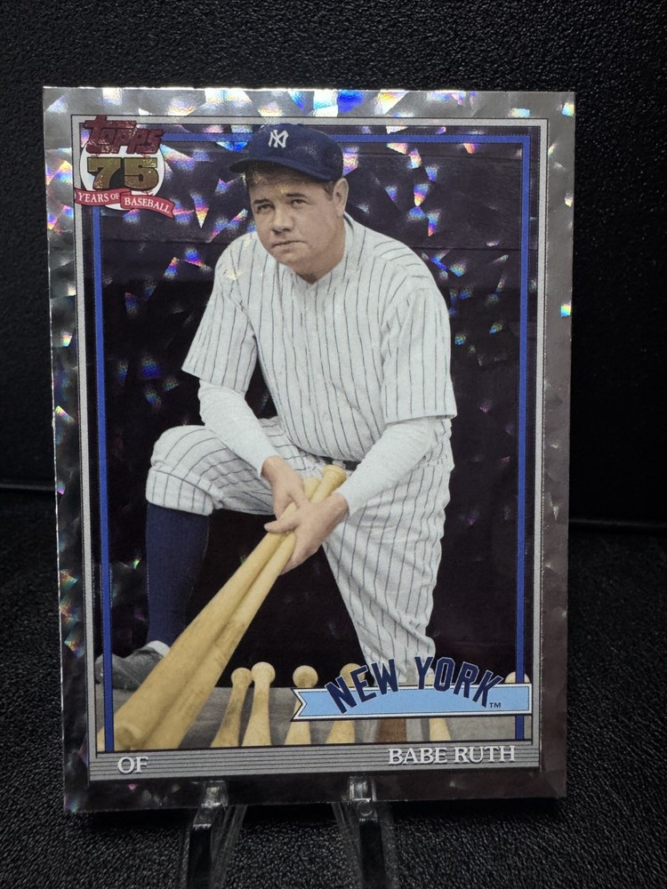 2026 Topps Series 2 1991 Design Silver Crackle #91B2-50 Babe Ruth Yankees