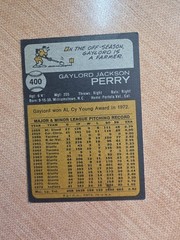 1973 Topps Gaylord Perry HOF Cleveland Indians #400 CENTERED