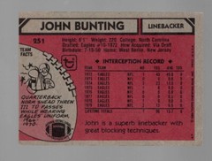 1980 Topps #251 John Bunting Excellent (oc)