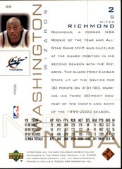 2000-01 Upper Deck Pros and Prospects #88 Mitch Richmond – BSK