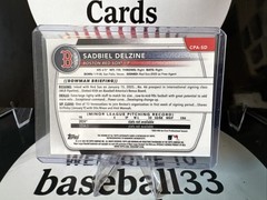 2025 Topps Bowman Chrome Sadbiel Delzine 1st Bowman Auto Boston Red Sox #CPA-SD