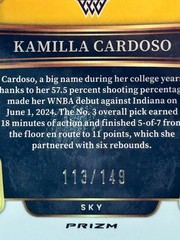2024 Panini WNBA Select Kamilla Cardoso Purple Ice RC #33 /149 RC Chicago Sky
