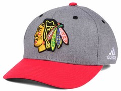 Chicago Blackhawks adidas 181VZ NHL Hockey Red & Gray 2Tone Adjustable Cap Hat