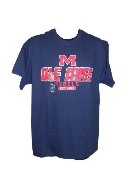 NEW-MINOR-FLAW Ole Miss Rebels ADULT MENS M-L-XL T-SHIRT