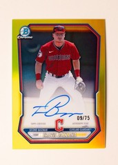 2026 Bowman – Travis Bazzana Yellow Refractor auto /75 #CPA-TB