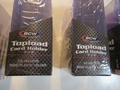 3&Prime;x4&Prime; Sport Cards BCW Top Loads – Std. 20-35 Pt Cards, 4 Packs of 25 – 100 TOTAL