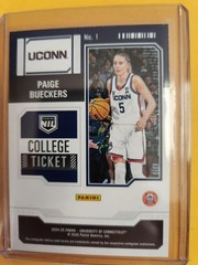 Paige Bueckers_2024-25 Panini UConn Basketball #1 College Ticket Red White Blue