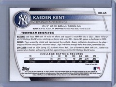 2025 Bowman Draft #BD-65 Kaeden Kent