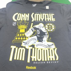 Reebok 2011 TIM THOMAS Conn Smythe Trophy MVP BOSTON BRUINS (LG) T-Shirt