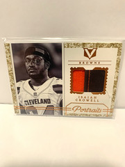 Panini 2017 Vertex Portraits 17/25 Game Used Patch Isaiah Crowell Browns PT-28