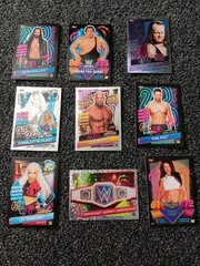 Lot Of 9 Wrestling Cards Seth Rollins Andre The Miz Goldberg Liv Undertaker