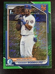 2024 BOWMAN CHROME PROSPECTS #BDC244 YOVANNY RODRIGUEZ GREEN SHIMMER /99 RC