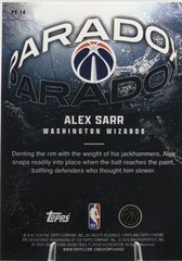 Alex Sarr SSP 2025-26 Topps Chrome Update Paradox #PX-14 Case Hit Wash. Wizards!