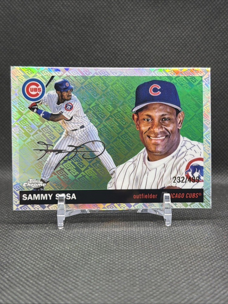 ⚾️2025 Topps Chrome Platinum – SAMMY SOSA – SP Topps Logo Refractor /499