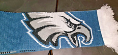 Philadelphia Eagles Scarf Knit Winter Neck Double Sided Big Team Logo Green