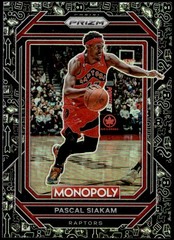 2022-23 Panini Prizm Monopoly #82 Pascal Siakam Monopoly Black Classic Icons E1