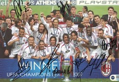 AC Milan Multi Signed 12×8 2007 Champions League Photo ACG CERTIFIED AG22110