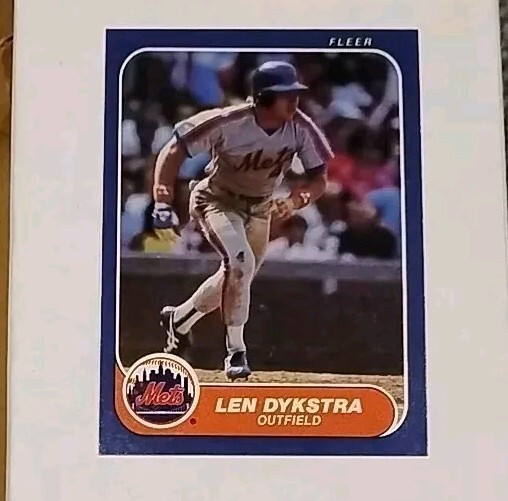 1986 Fleer Lenny Dykstra #78 RC – New York Mets – QT Available