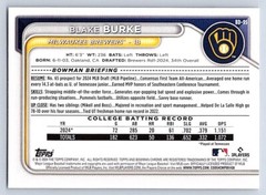 BLAKE BURKE BREWERS RC 1st card 2024 BOWMAN DRAFT #BD-95