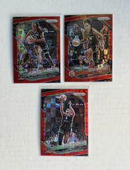 Panini Prizm WNBA Red Prizm Pandora /199 3 Card Lot – Harrison/Hartley/Sabally