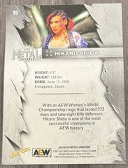 2022 SkyBox Metal Universe AEW Blue Spectrum #19 Hikaru Shida Body Suit