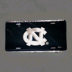 North Carolina Tarheels License Plate Tag 12×6 black and silver