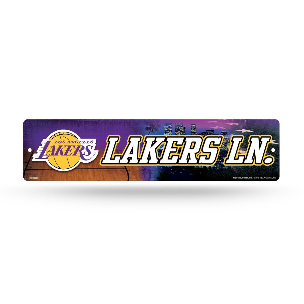 Los Angeles Lakers Decorative Plastic Street Sign 375 x 16 Officially Licensed