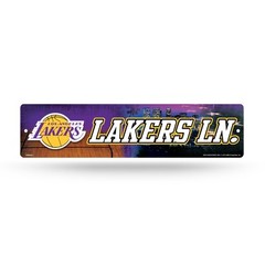 Los Angeles Lakers Decorative Plastic Street Sign 375 x 16 Officially Licensed