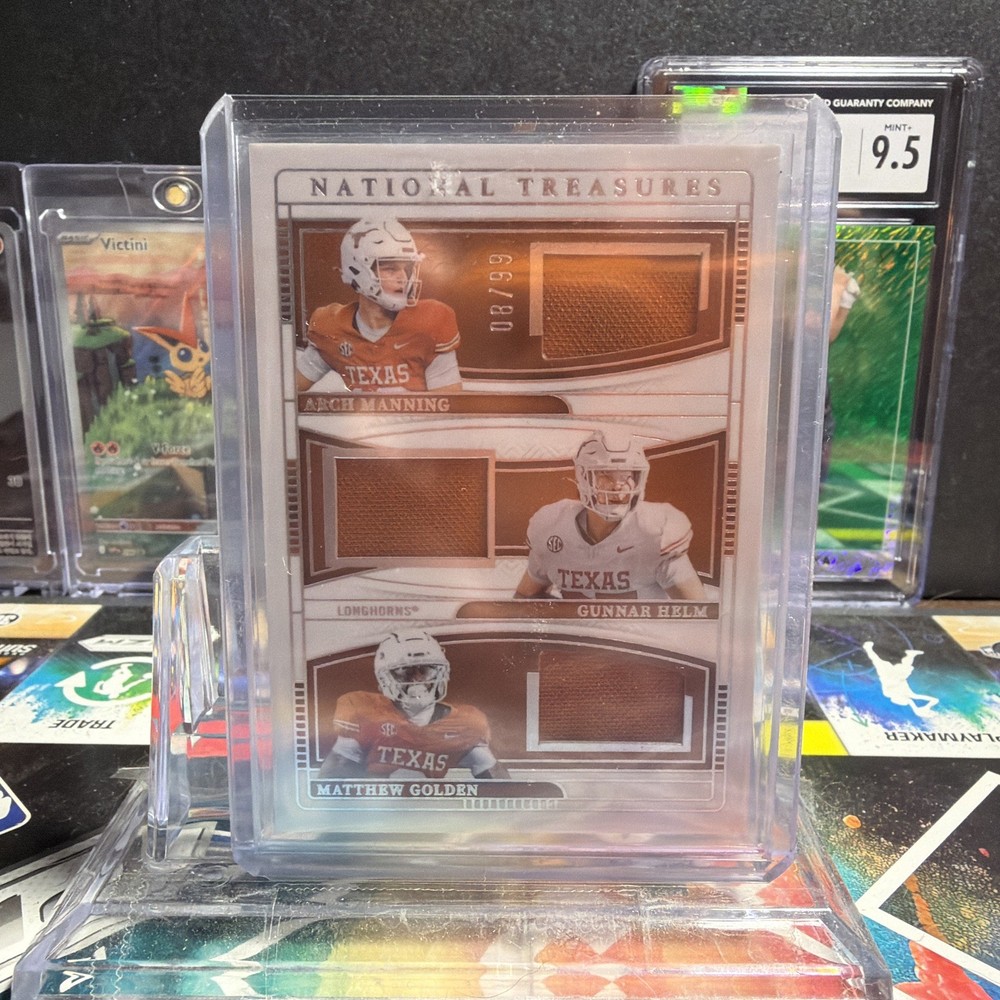 2025 Panini National Treasures Collegiate Arch Manning /Trio Helm/Golden/# 8/99