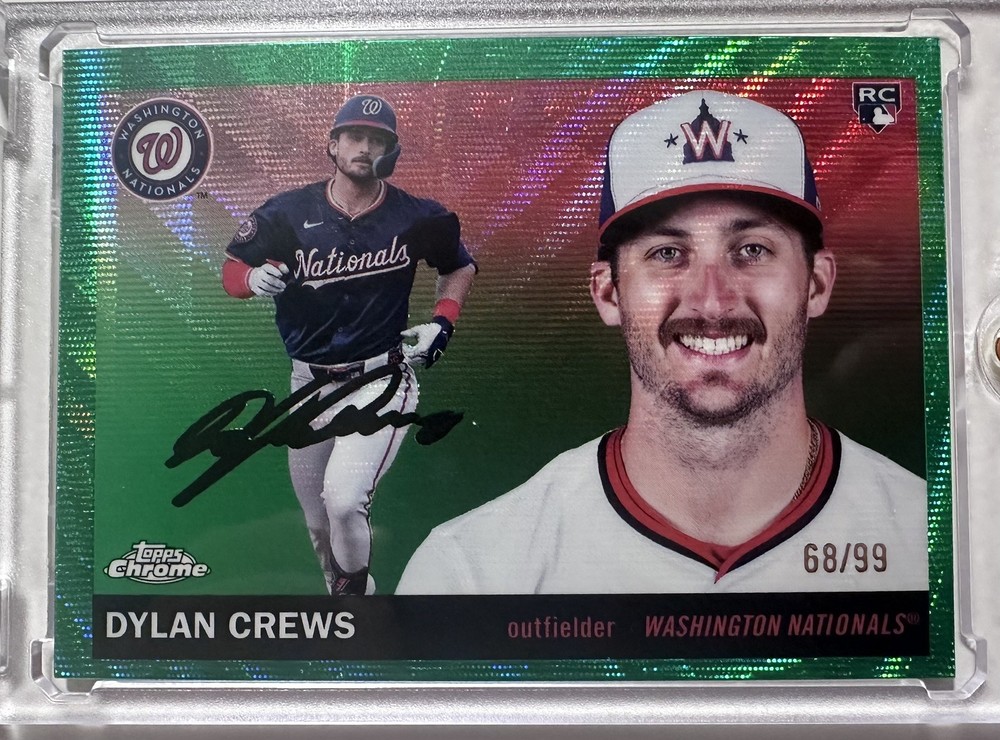 2025 MLB Topps Chrome Platinum – Dylan Crews RC Green Shimmer Refractor /99