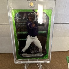 Topps 2024 Bowman Chrome Green /399 Wilder Dalis Rockies #49