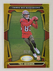 2025 Panini Certified Tez Johnson RC Mirror Gold /10 TB Buccaneers #123