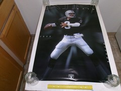 Original Oakland Raiders Jeff George Costacos 1997 Poster-AIR RAIDER-23×35-MINT!